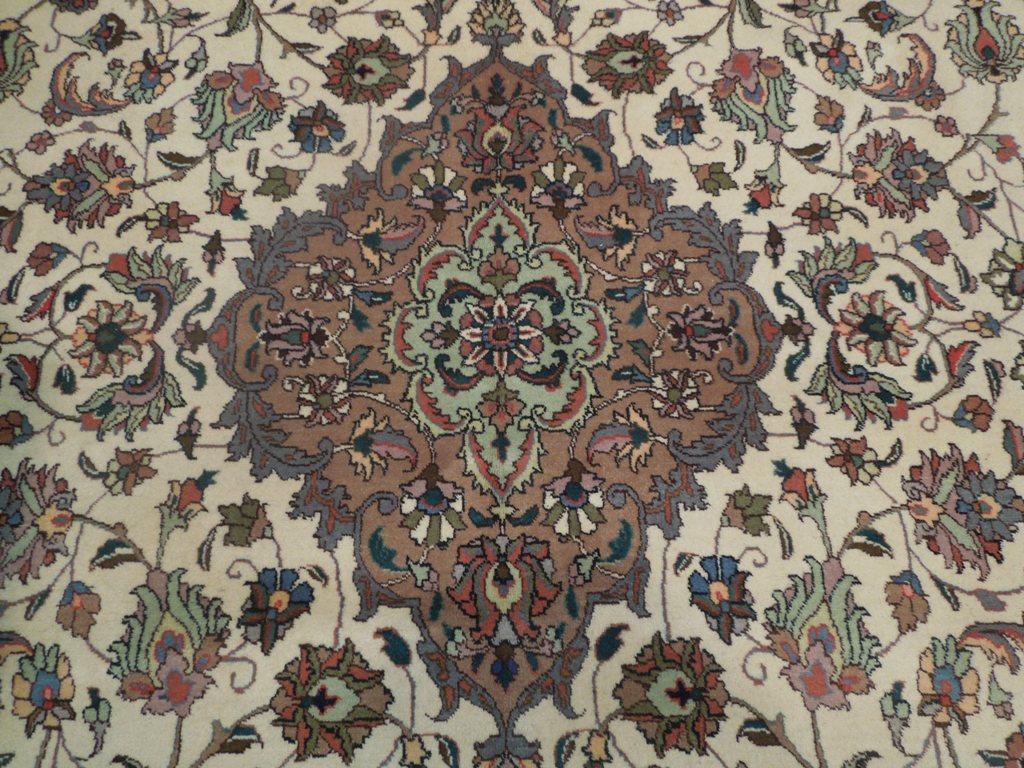6 x 9 Fine Genuine Persian Tabriz Rug Wool and Silk 400 KPSI #PIX-18138