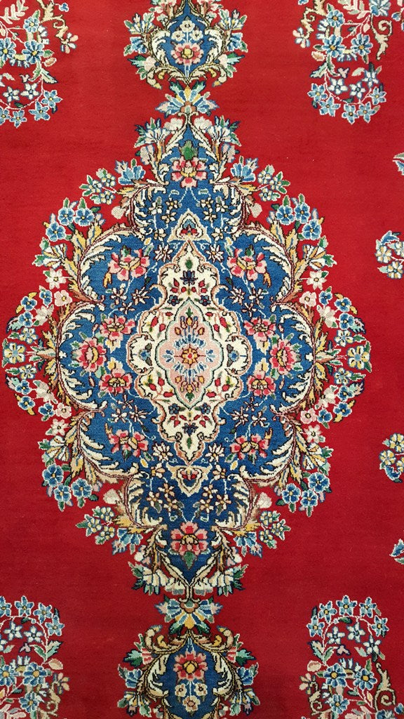 9 x 12.5 Persian Traditional Kerman Rug Iran #B-80644
