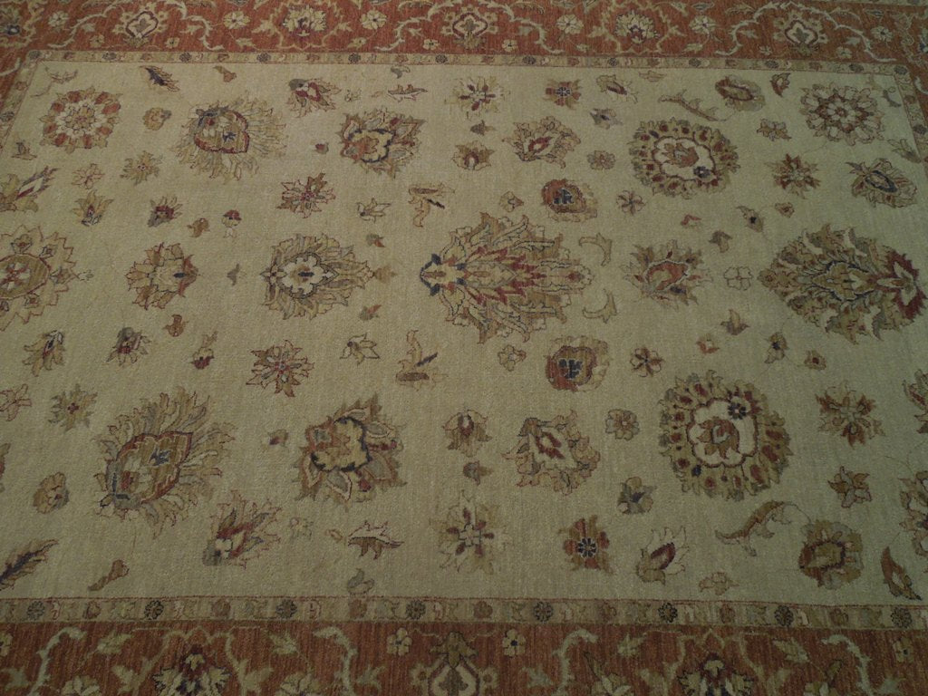 7 x 10 Quality Natural Wool Handmade Chobi Rug #B-74039