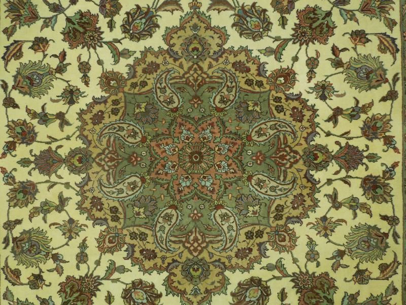 6.2 x 8.11 Authentic Persian Tabriz Carpet Handmade Iran 499 KPSI #PIX-18062