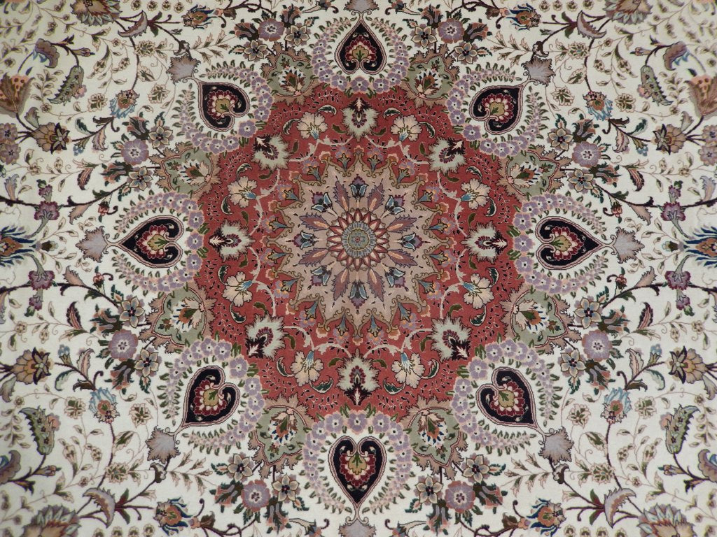 9.9 x 13.6 Wool & Silk Persian Tabriz Rug #PIX-21909