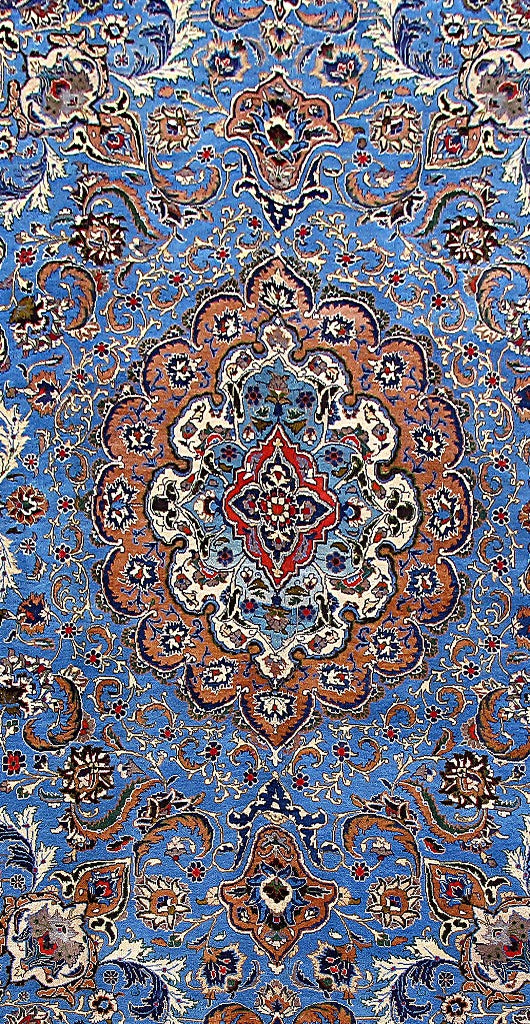 8.1 x 11.2 Persian Kashmar Rug EXOTIC BLUE #B-80716