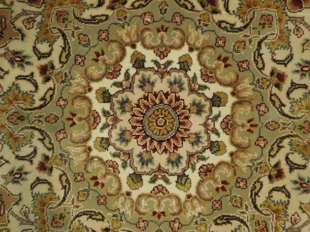 8.2 x 8.2 Feet ROUND Wool and Silk Fine Hand-knotted Rug #PIX-20867