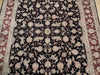Load image into Gallery viewer, 6 x 9 High Quality Handmade Rug Wool and Silk BLACK Burgundy #PIX-18825
