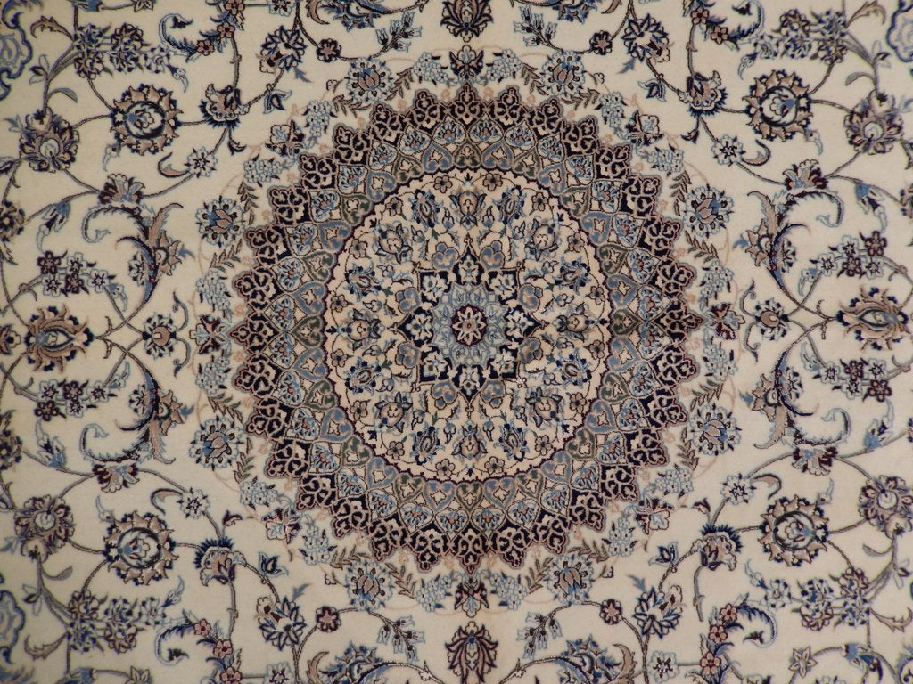 6.9 x 10 Signed Habibian Super Fine Persian Nain Rug 6 LA 500 KPSI Wool and Silk Handmade Iran #PIX-22003