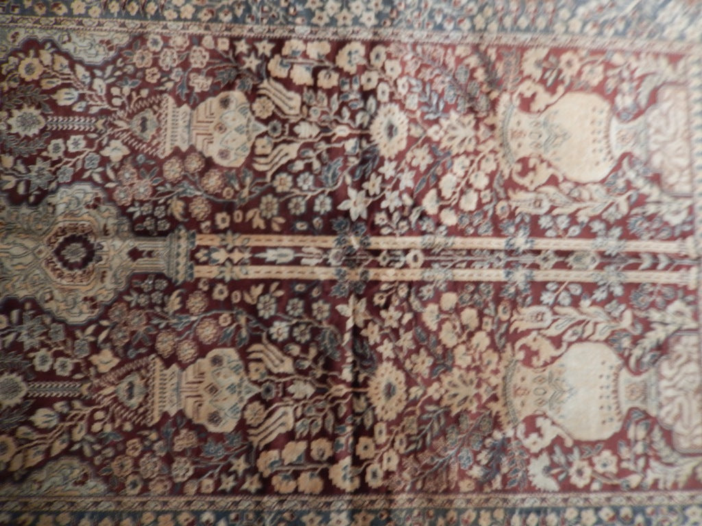4.6 x 6.7 Turkish Prayer Kashan Bamboo Silk Area Rug #PIX-23558