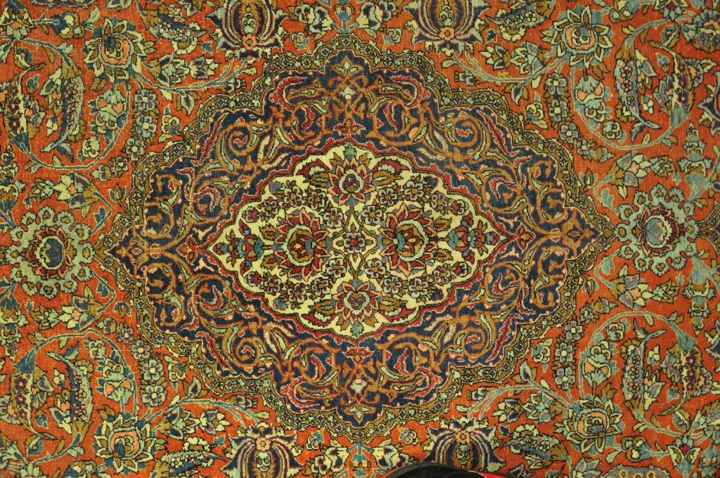 6.11 x 9.10 Genuine Antique Persian Kashan Rug 1940's #PIX-28765