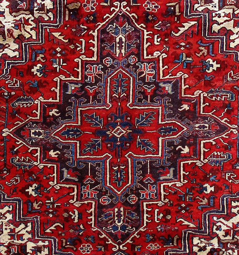 8 x 11 Genuine Persian Heriz Rug Tribal Carpet #B-80873