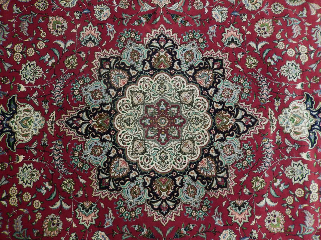 8.2 x 11.5 Signed Authentic Persian Tabriz Rug Wool and Silk High End Handmade Iran #PIX-21881