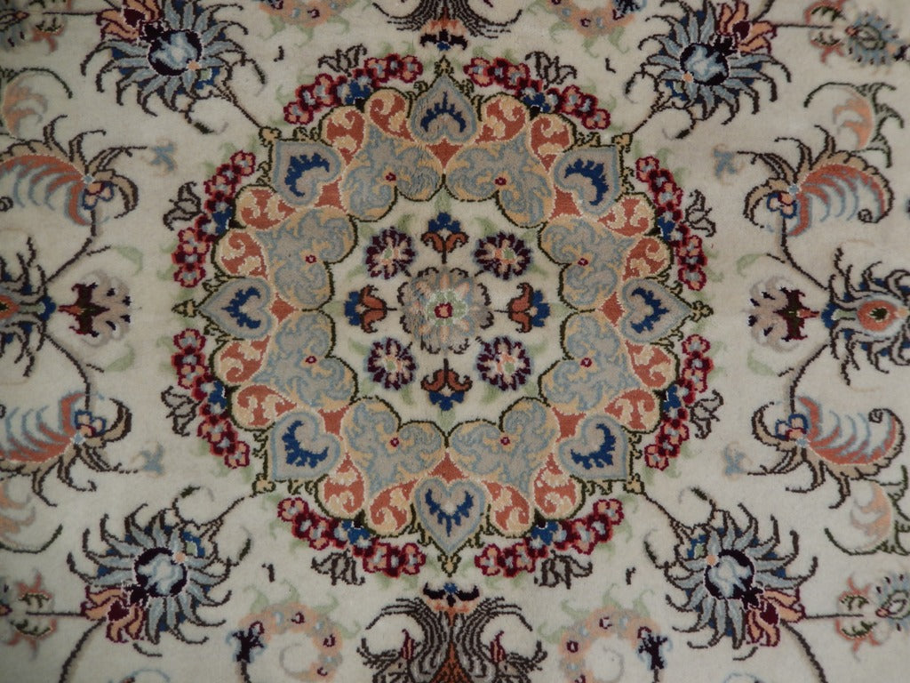 6.9 x 8.2 Authentic Persian Tabriz Rug Handmade Odd Size Iran Wool and Silk #PIX-21996