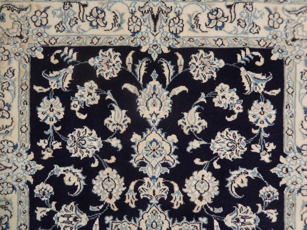 2.5 x 3.8 Persian Nain Wool and Silk Rug  #PIX-23054