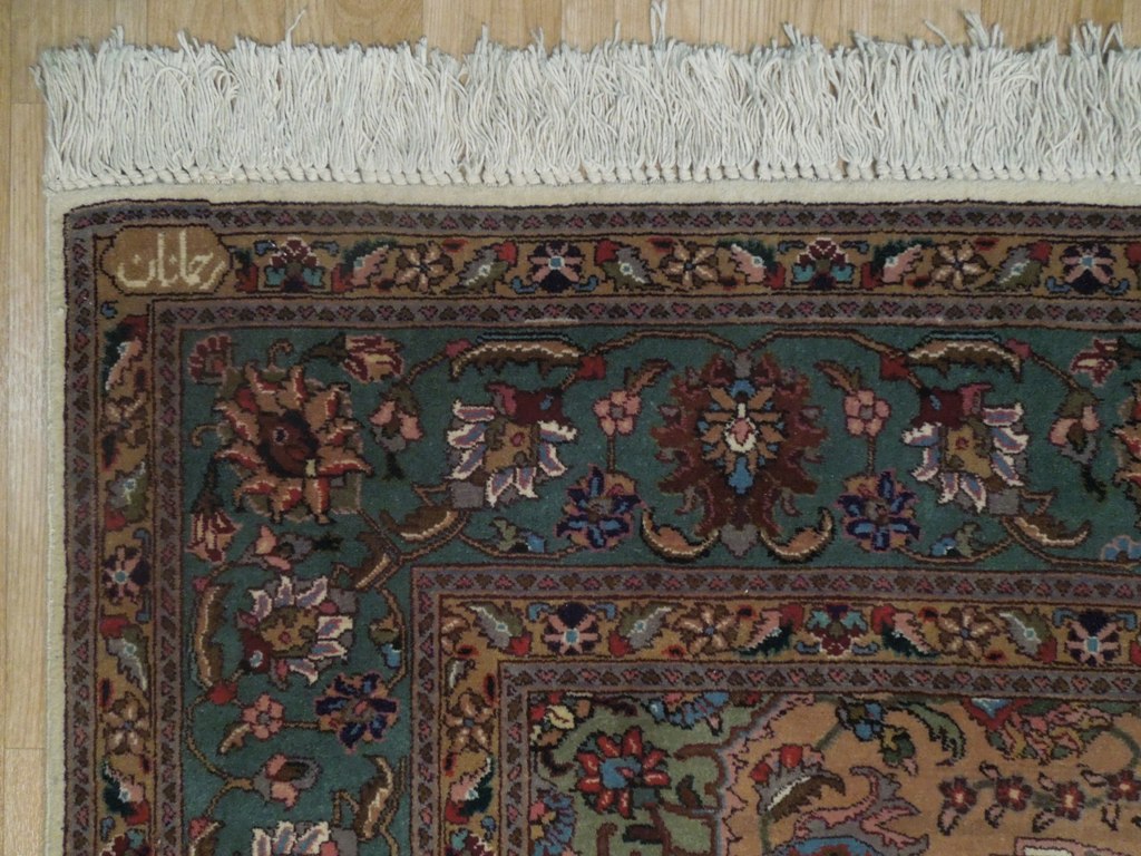 6.5 x 9 Fine Quality Persian Tabriz Rug Wool and Silk 400 Kpsi #PIX-18139