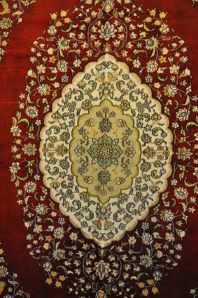 6 x 9 Classic Traditional Hand-Knotted Silk Area Rug #PIX-27542