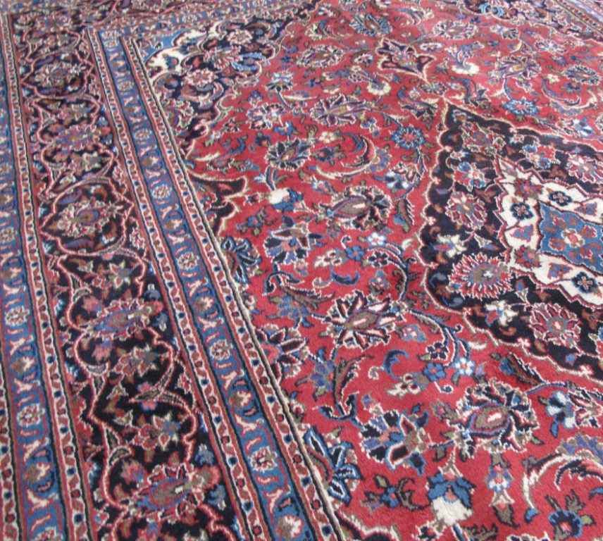 6.7 x 9.4 Persian Traditional Wool Kashan Rug Classic Iran #B-81854