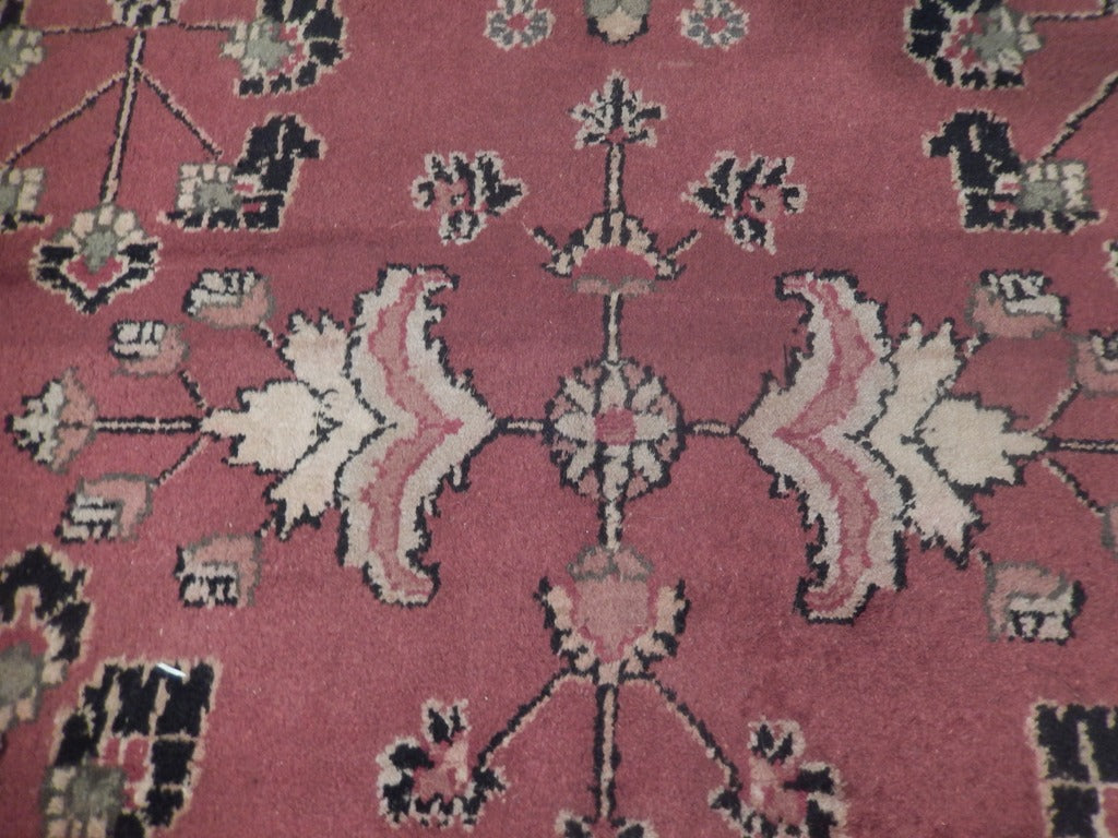 9 x 12 New Sarouk Rug Hand-Knotted India Wool #B-74537