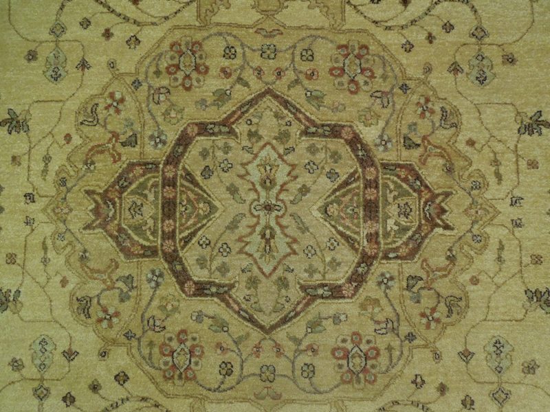 8 x 10 High Quality Agra Rug Handmade Natural Wool #PIX-17523