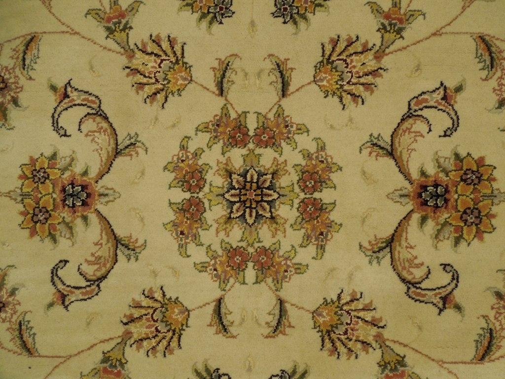 7 x 7 Round High Quality Handmade Rug Wool and Silk #PIX-20879