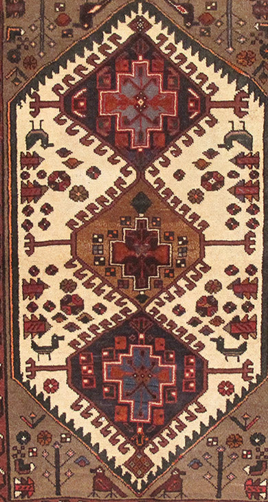 3.5 x 4.9 Persian Hamadan Rug Iran Tribal #PIX-82666