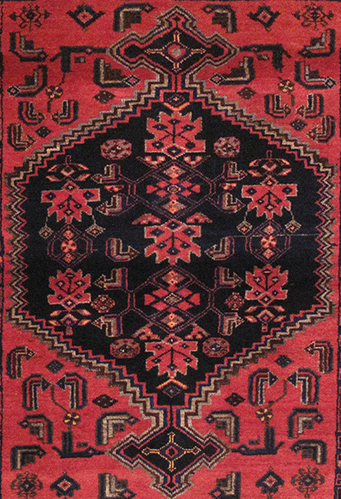 3.5 x 5 Iran Geometric Tribal Hamadan Rug #PIX-82712