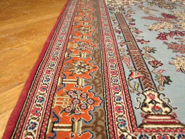 3.6 x 5.0 Fine Wool and Silk Persian Qom Prayer Rug  #PIX-8676