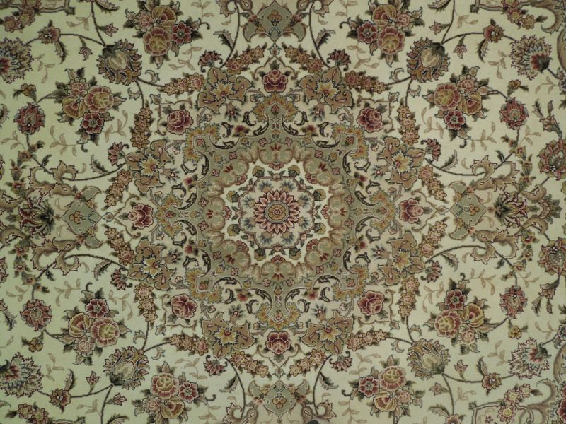 9.2 x 9.2 Feet ROUND Hand-Knotted Fine Rug #PIX-17190