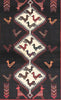 Load image into Gallery viewer, 3.7 x 5 Persian Tribal Carpet Hand-Knotted Iran Black Premitive Birds #PIX-82745
