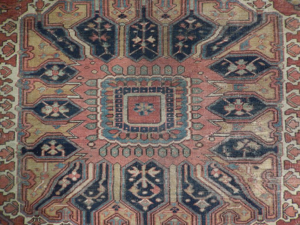8.9 x 11.8 Authentic Persian Serapi Bakhshayesh Rug 1930's #PIX-22352