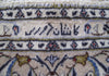 Load image into Gallery viewer, 6.7 x 10 Signed Persian Ivory Blue Kashan Rug Iran #B-81215