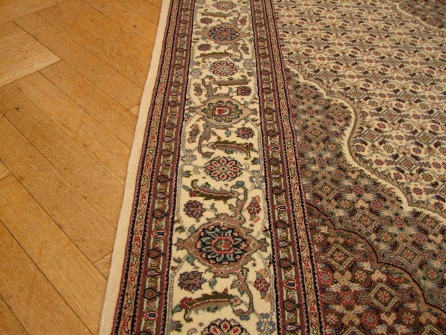 5 x 8.3 Authentic Persian Tabriz Mahi Rug Wool and Silk 400 Kpsi #PIX-4739