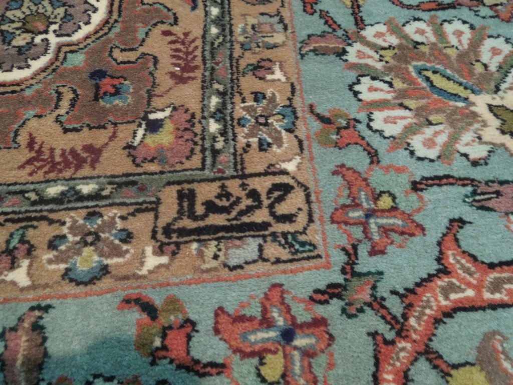 6 x 9 Persian Quality 400 KPSI Wool and Silk Tabriz Rug #PIX-18143