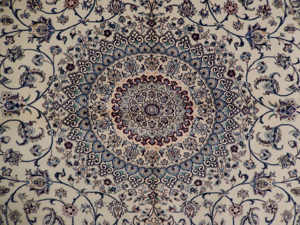 7 x 10.3 Authentic Persian Nain Rug 6 LA High Quality Wool and Silk Iran #PIX-22027