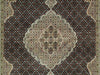 Load image into Gallery viewer, 5.8 x 7.9 Traditional Wool Silk Handmade Mahi Tabriz Rug Black #PIX-16797