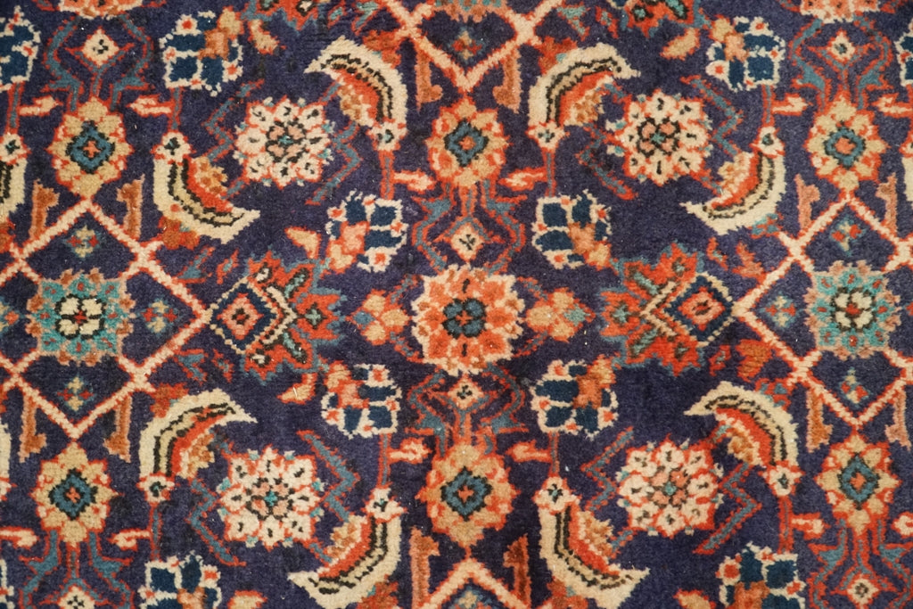 10 x 13 Semi-Antique Persian Herati Sarouk Mahal Rug Blue #B-74768