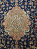 Load image into Gallery viewer, 6.7 x 10.3 High Quality Genuine Persian Tabriz Rug Wool and Silk on Silk 400 Kpsi Royal Blue Peach #PIX-26292