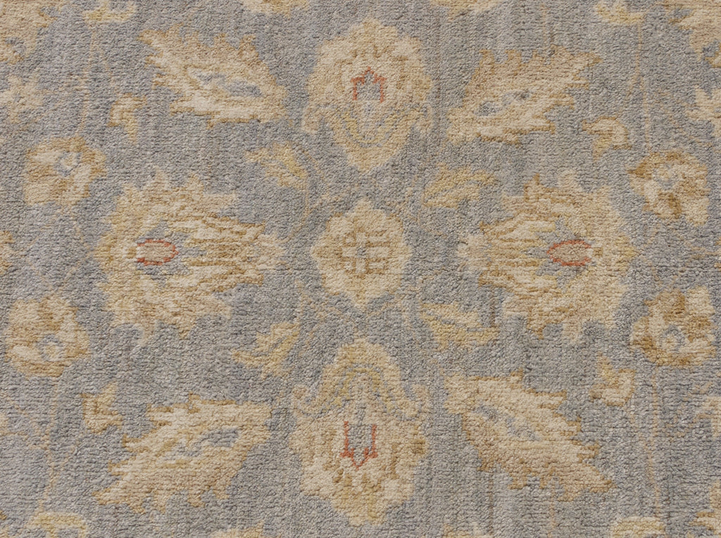 10' Feet Runner Handmade Natural Wool  LIGHT BLUE Pale Neutral  #PIX-26852