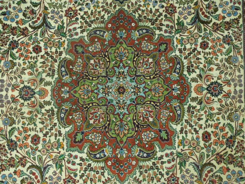 6.9 x 9.10 High Quality Persian Tabriz Rug Handmade Iran Wool and Silk #PIX-18057