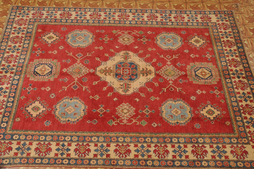 7.9 x 11 New Handmade Afghanistan Kazak Rug #PIX-24243