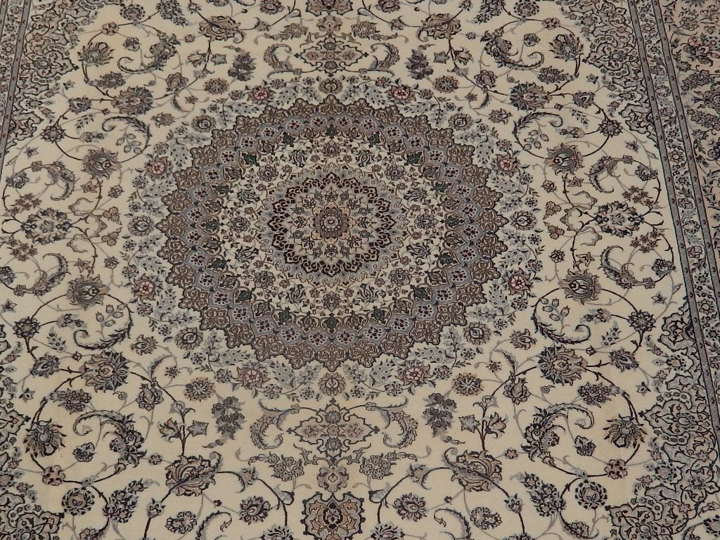 10 x 13 SIGNED Habibian Super Fine Persian 6 La Nain Rug Wool and Silk 500 KPSI Authentic IRAN #PIX-21930