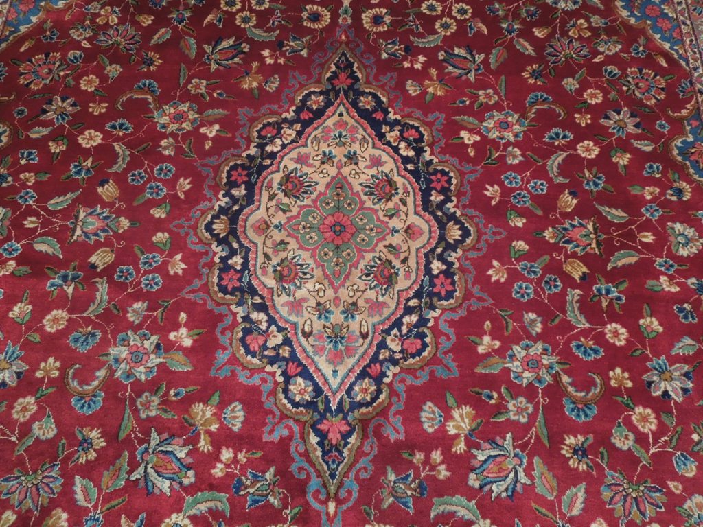 8.5 x 11.9 SIGNED Persian Yazd Kerman Rug #PIX-18175
