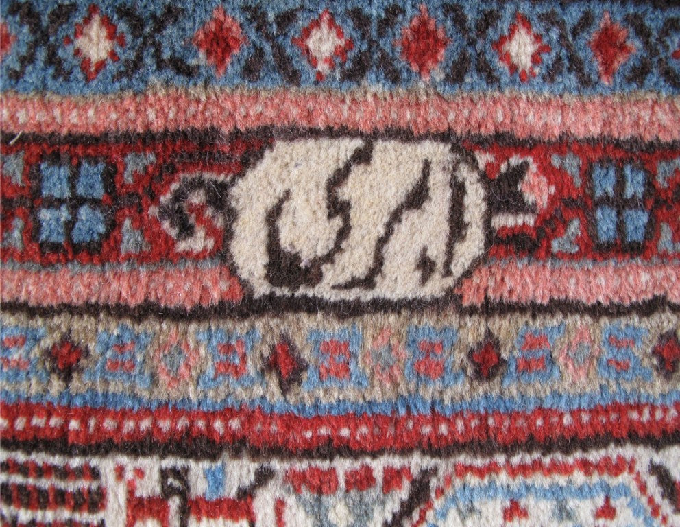 9 x 13 Signed Persian Mir Saraband Herati Rug Iran #B-82199