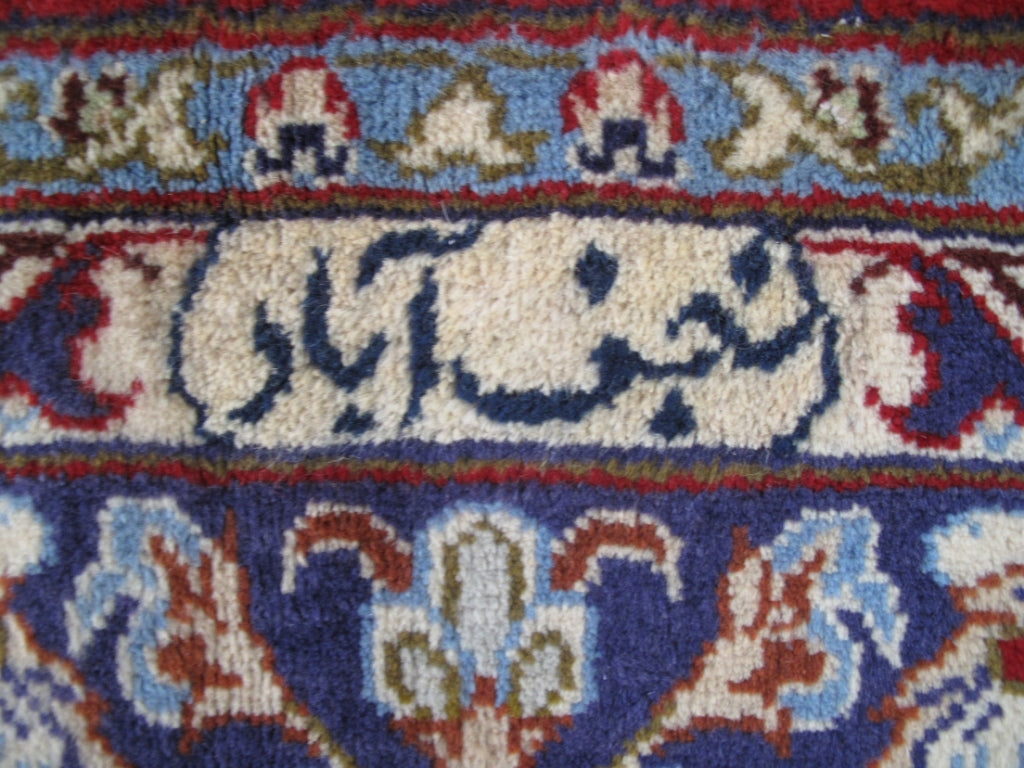 9.7 x 16.3 SIGNED Persian Handmade Wool Najafabad Esfahan Rug #B-81326