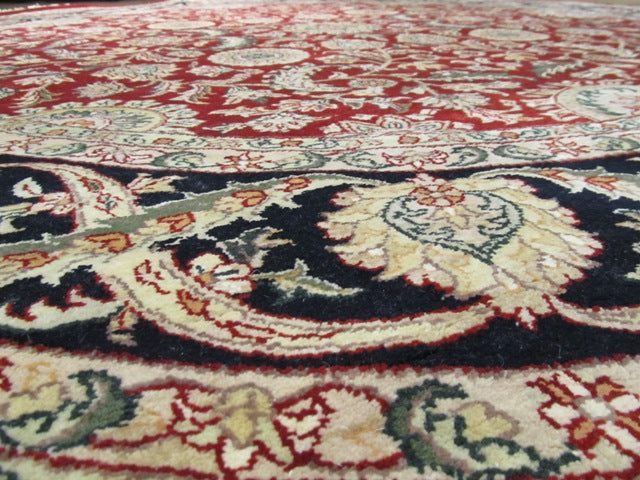 8 x 8 ROUND High Quality Wol and Silk handmade Rug  #PIX-15657