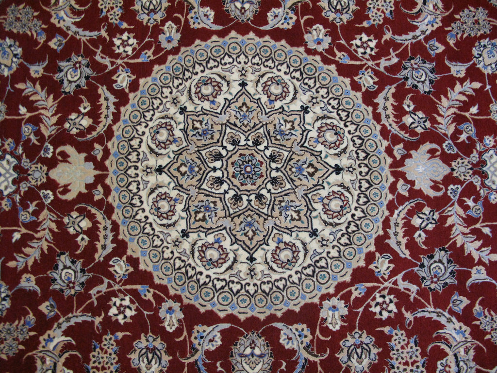 5 x 8 SIGNED "Habibian" FINE Persian Nain Rug Wool and Silk quality 6 LA 400 KPSI #PIX-29294