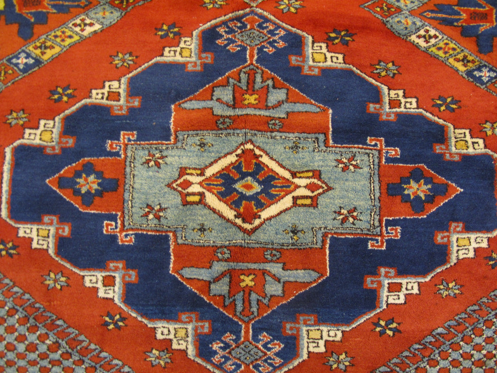 5.7 x 6.5 Hand-Knotted Afghan Kazak Rug Wool on Wool #PIX-26211