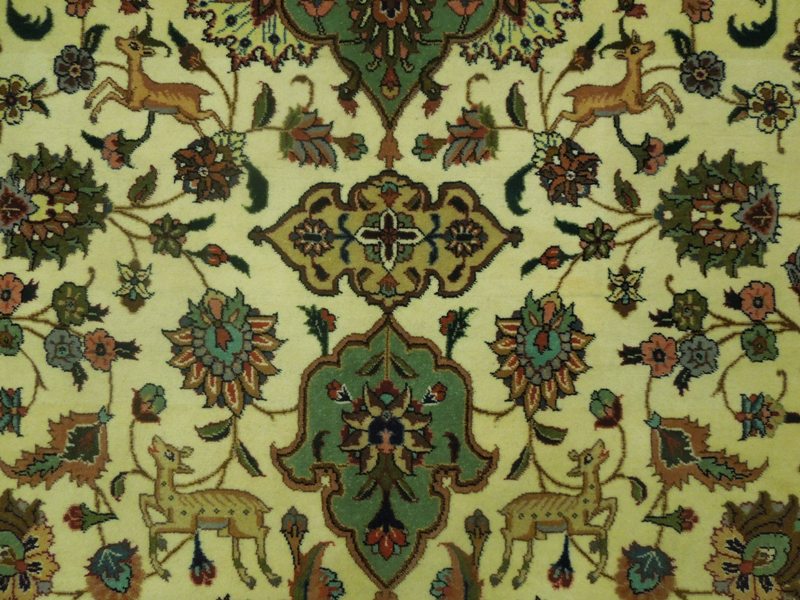 6.1 x 9.5 Iran Handmade Tabriz Rug - Genuine Persian Carpet with Animal Design #PIX-18059