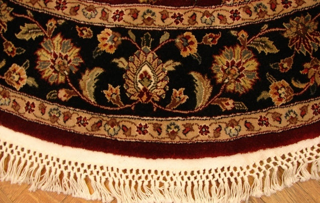 5 x 5 Round Quality Hand-Knotted Wool and Silk Rug #PIX-14800