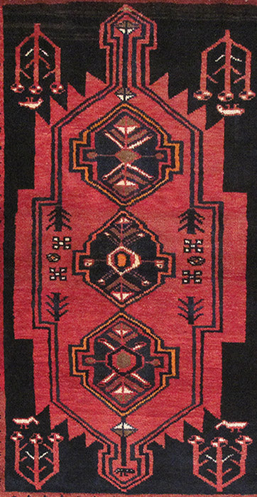 3.3 x 5 Iran Tribal Village Rug Pink Red #PIX-82698