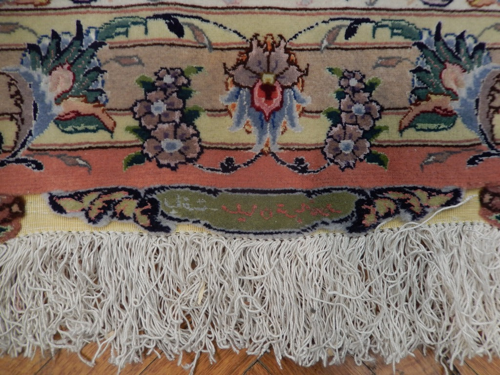 8.2 x 11.8 Super Fine 70 Raj 500 KPSI Authentic Persian Tabriz Rug SIGNED IRAN #PIX-21836