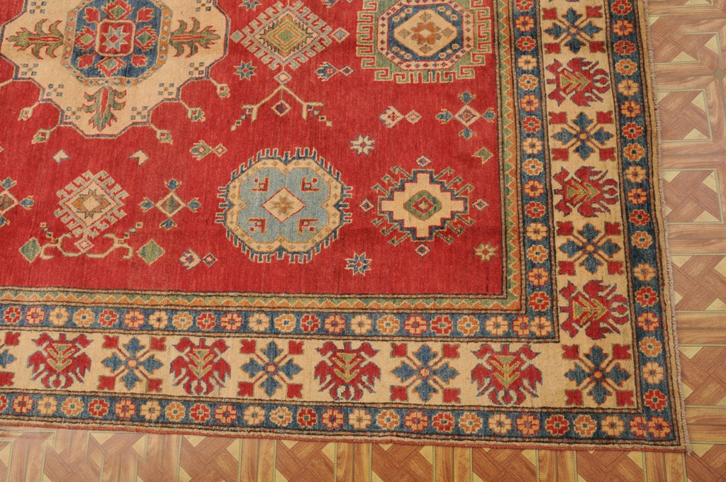 7.9 x 11 New Handmade Afghanistan Kazak Rug #PIX-24243