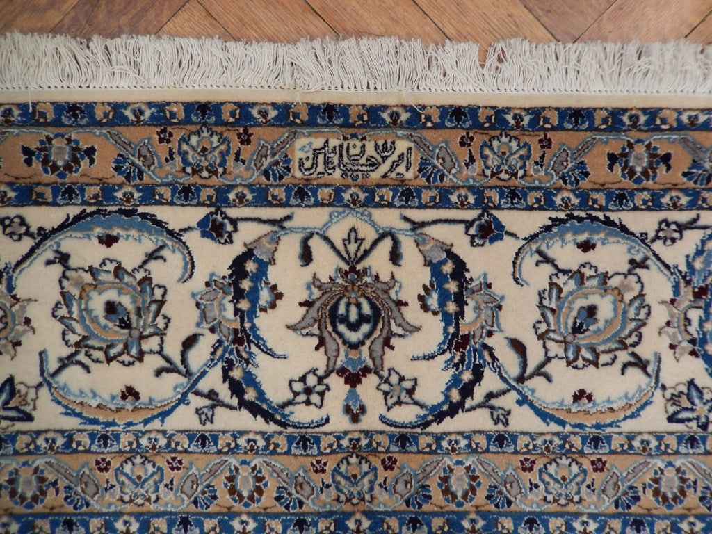 7.3 x 10 Signed Habibian Authentic High Quality Persian Nain Rug #PIX-22028